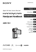 Sony HDR-TG1 Handbook preview