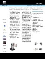 Preview for 1 page of Sony HDR-TG5V Specifications