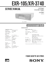 Предварительный просмотр 1 страницы Sony HDR XR 105 E Service Manual