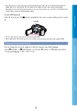 Предварительный просмотр 22 страницы Sony HDR XR 105 E User Manual