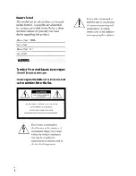 Preview for 2 page of Sony HDR-XR1 00 Operating Manual