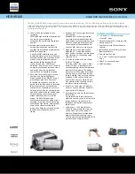 Preview for 1 page of Sony HDR-XR100 Specifications