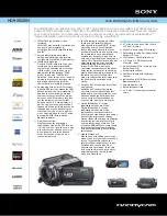 Sony HDR-XR200 Specifications preview