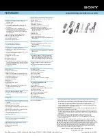 Preview for 2 page of Sony HDR-XR200 Specifications