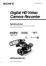 Preview for 1 page of Sony HDV HVR-A1U Operating Manual