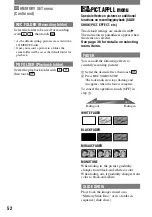 Preview for 52 page of Sony HDV HVR-A1U Operating Manual