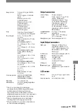 Preview for 115 page of Sony HDV HVR-A1U Operating Manual