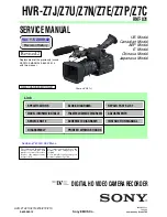 Sony HDV HVR-Z7E Service Manual preview