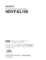 Sony HDVF-EL100 Operation Manual предпросмотр