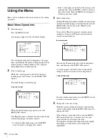 Предварительный просмотр 40 страницы Sony HDVF-EL100 Operation Manual