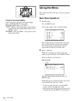 Предварительный просмотр 42 страницы Sony HDVF-EL70 Operation Manual