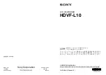 Sony HDVF-L10 Operation Manual предпросмотр