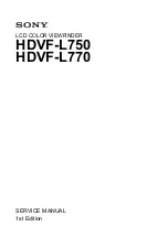 Preview for 1 page of Sony HDVF-L750 Service Manual