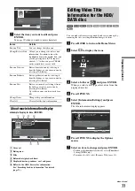 Preview for 77 page of Sony HES-V1000 - Home Entertainment Server Operating Instructions Manual