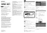 Sony HFBK-XG1 Operation Manual предпросмотр