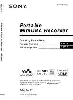 Sony Hi-MD Walkman MZ-NH1 Operating Instructions Manual предпросмотр