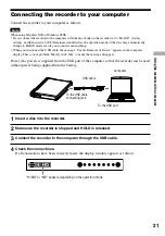 Preview for 21 page of Sony Hi-MD WALKMAN MZ-RH1 Operating Instructions Manual