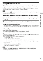 Preview for 27 page of Sony Hi-MD WALKMAN MZ-RH1 Operating Instructions Manual