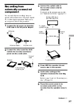 Preview for 37 page of Sony Hi-MD WALKMAN MZ-RH1 Operating Instructions Manual