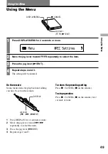 Preview for 49 page of Sony Hi-MD WALKMAN MZ-RH1 Operating Instructions Manual