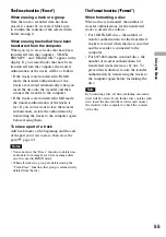 Preview for 55 page of Sony Hi-MD WALKMAN MZ-RH1 Operating Instructions Manual