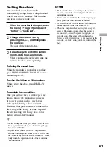 Preview for 61 page of Sony Hi-MD WALKMAN MZ-RH1 Operating Instructions Manual