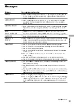 Preview for 71 page of Sony Hi-MD WALKMAN MZ-RH1 Operating Instructions Manual