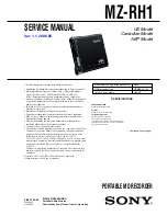 Sony Hi-MD WALKMAN MZ-RH1 Service Manual предпросмотр