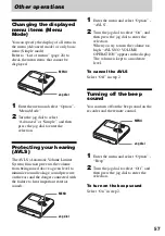 Preview for 57 page of Sony Hi-MD Walkman MZ-RH10 Operating Instructions Manual