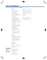 Preview for 2 page of Sony Hi-Scan KP-51WS520 Specifications