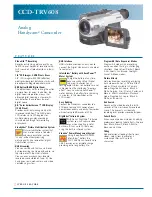 Preview for 1 page of Sony Hi8 Handycam Vision CCD-TRV608 Brochure