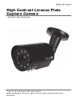 Sony High Contrast License Plate Capture Camera Operation Manual preview