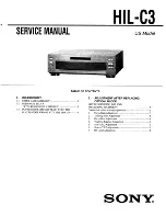 Sony HIL-C3 Service Manual preview