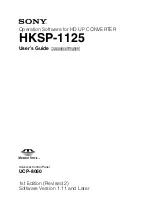 Sony HKSP-1125 User Manual preview