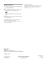 Preview for 8 page of Sony HKSP-R80 Operation Manual