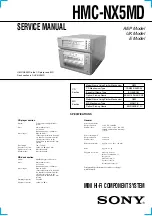 Preview for 1 page of Sony HMC-NX5MD Service Manual