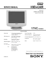 Preview for 2 page of Sony HMD-A240R Service Manual