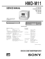 Preview for 1 page of Sony hmd-m11 Service Manual