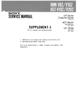 Предварительный просмотр 30 страницы Sony HMK-V102 Service Manual