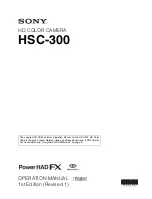 Предварительный просмотр 1 страницы Sony HSC-300 Operation Manual