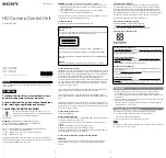 Preview for 1 page of Sony HSCU300R Operation Manual