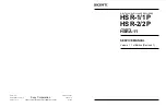 Preview for 1 page of Sony HSR-1 Service Manual