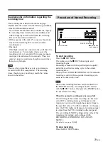 Preview for 23 page of Sony HSR-X200 Operating Instructions Manual