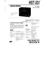 Sony HST-231 Service Manual preview