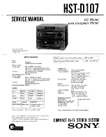 Preview for 1 page of Sony HST-D107 Service Manual