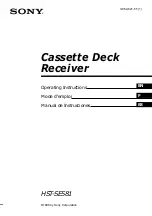 Sony HST-SE581 Operating Instructions Manual preview