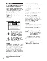 Preview for 2 page of Sony HT-1700D Operating Instructions Manual