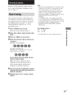 Preview for 31 page of Sony HT-1700D Operating Instructions Manual