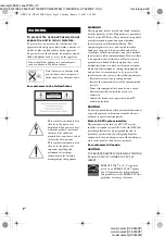 Preview for 2 page of Sony HT-5950DP Operating Instructions Manual