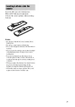 Предварительный просмотр 7 страницы Sony HT-AF5 Operating Instructions Manual